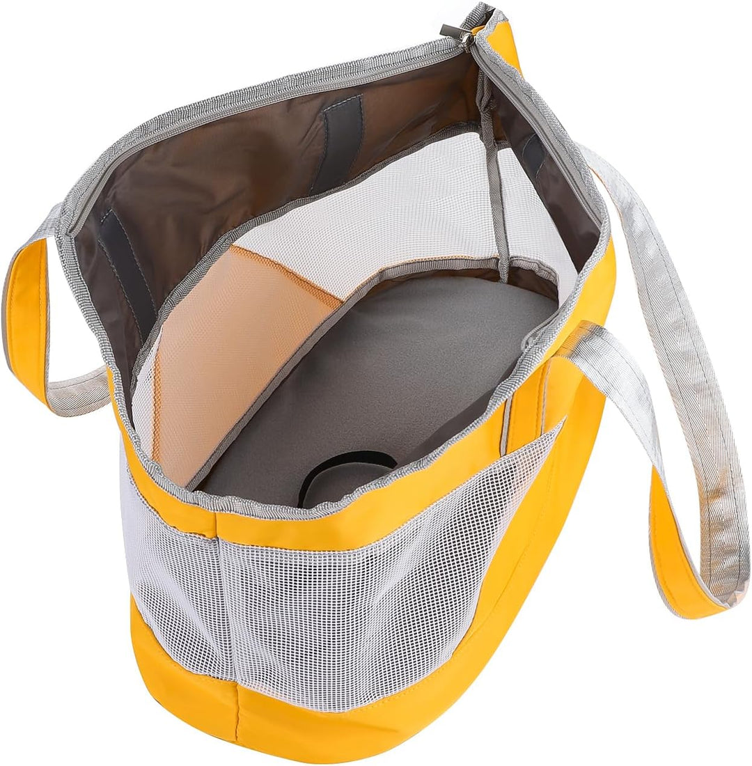 Hundetasche Mesh Atmungsaktive Haustiertragetasche Katzen Hunde Umhängetasche Verstellbar Hundetrage