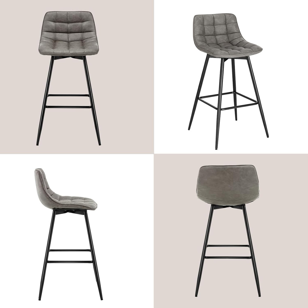 WOLTU Barhocker 2er Set Designer Barstuhl Hocker Tresenhocker Bistrohocker mit Fussstütze Kunstleder