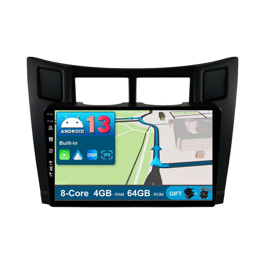 JOYX Android 13 IPS Autoradio Passt für Toyota Yaris (2005-2011) - 4G+64G - Eingebaut DSP/Carplay/An