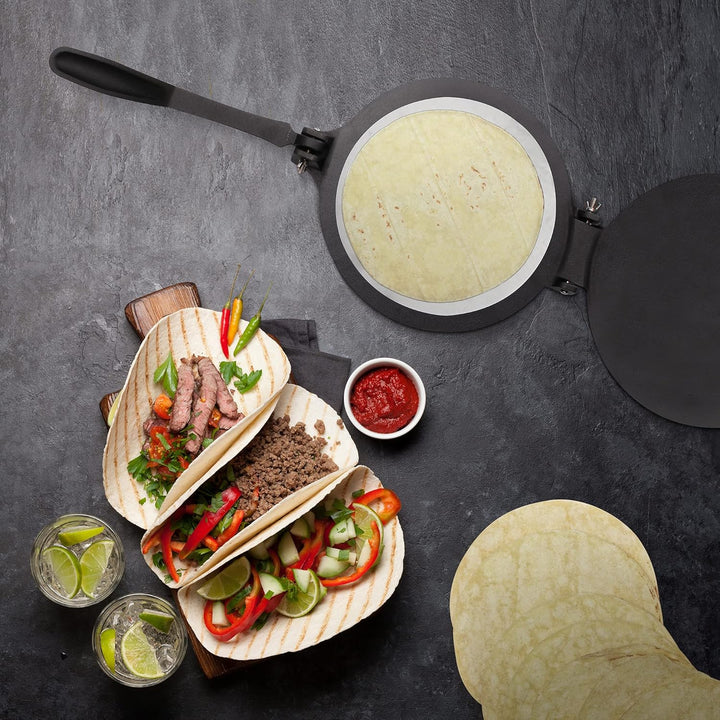 Tortillada – 200 Stück vorgeschnittene Backpapierbögen/Pergamentpapier Zuschnitte rund (25cm), 25cm