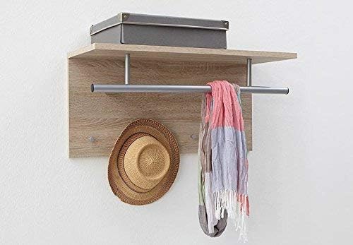 FMD Möbel, 441-001 Spot Wandgarderobe, eiche, masse 72.0 x 35.0 x 29.5 cm (BHT) Standard, Standard