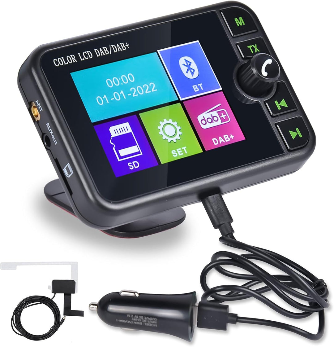 Hikity DAB+ Adapter Antennentuner für Autoradio Digital Empfänger Externe DAB Box Adapter Tuner Komp