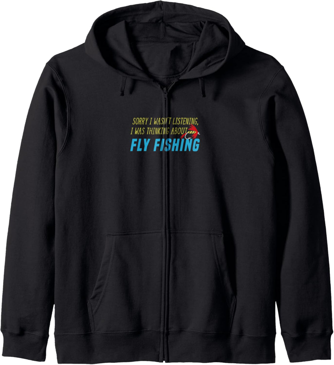 Nachdenken über Fliegenfischen Hobbyfischer Kapuzenjacke