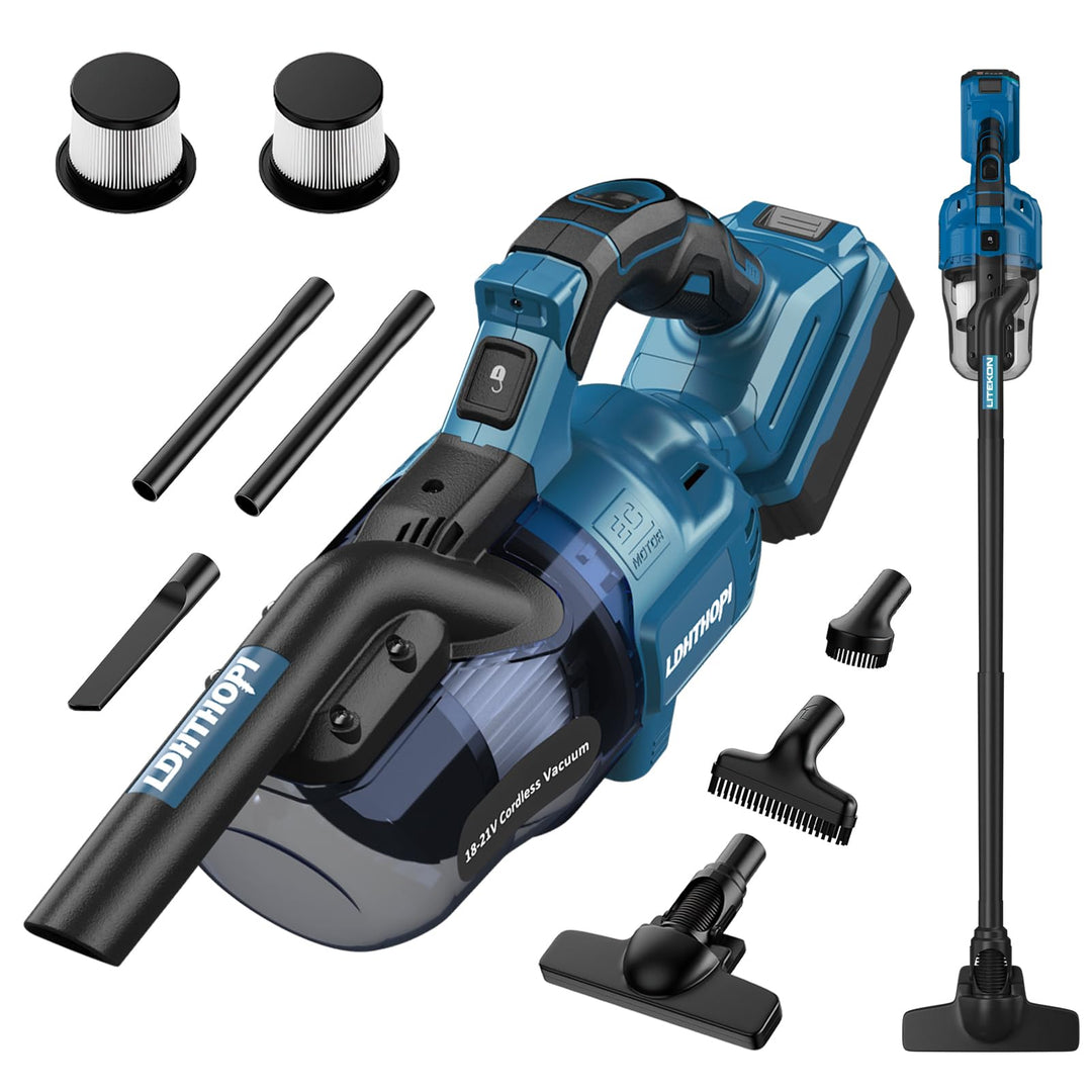 LDHTHOPI Akku Staubsauger für Makita 18V,20000 Pa Starke Saugleistung,Leichter Staubsauger mit HEPA-