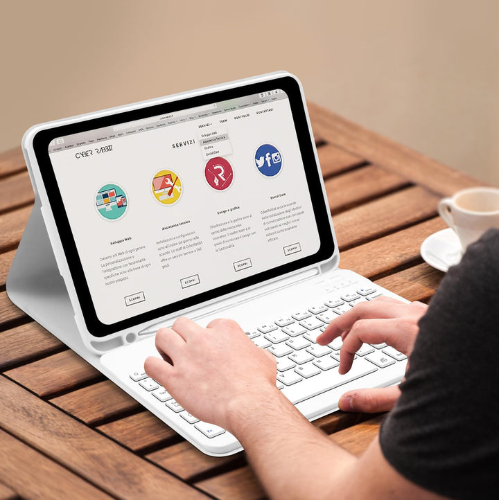 Lielax für iPad 10. Generation Hülle mit Tastatur (10,9", 2022), Hülle mit Tastatur für iPad 10,9 Zo