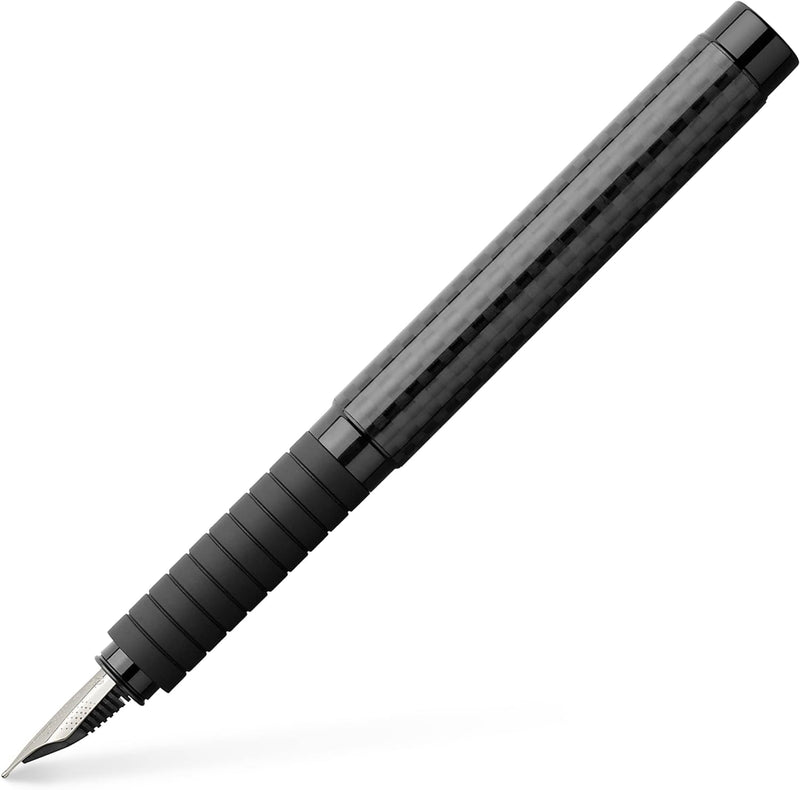 Faber-Castell 148821 - Füllfederhalter Basic Black Carbon, Feder F, schwarz schwarz carbon Füller Fe