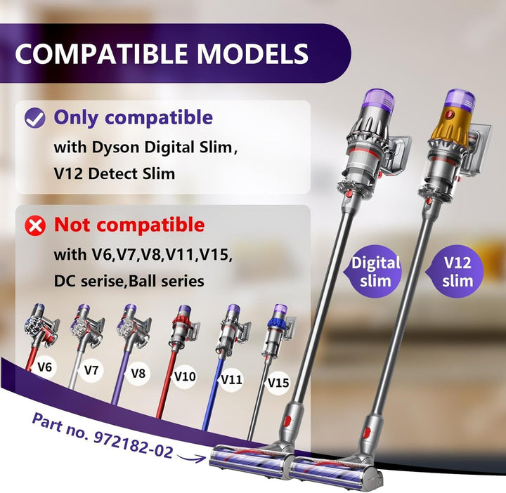 Ersatzbürstenkopf Upgrade Anti-Tangle für Dyson V12 Detect Slim Direktantrieb Elektrische Turbinenbü