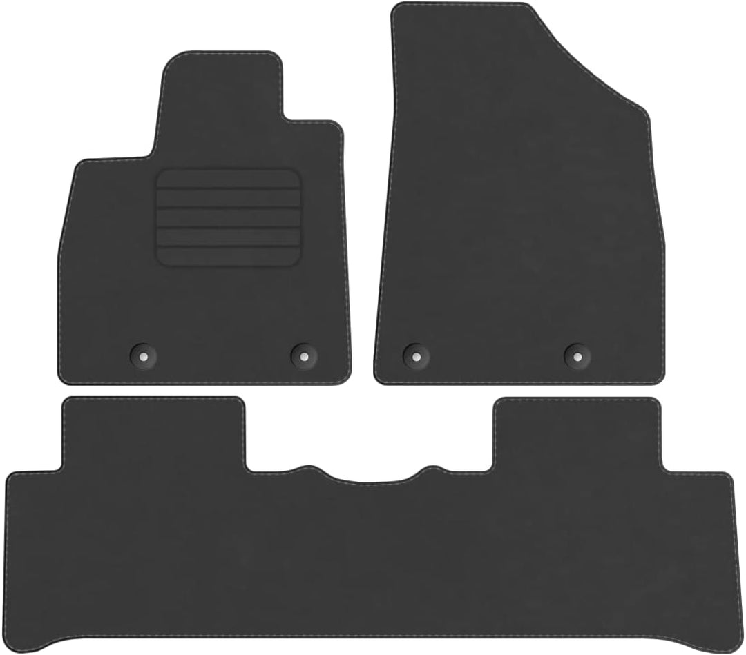 Velourmattenset für MG Marvel R ab Bj. 2021 3-TLG. STD ANTHRAZIT ovale Befestigungen Mit Absatzschon