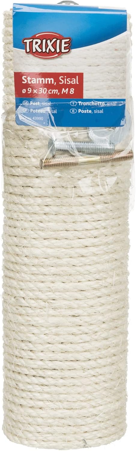 Trixie 43990 Ersatzstamm, Sisal, ø 9 × 30 cm, Natur (Packung mit 3) 9 × 30 cm (Packung mit 3), 9 &#x