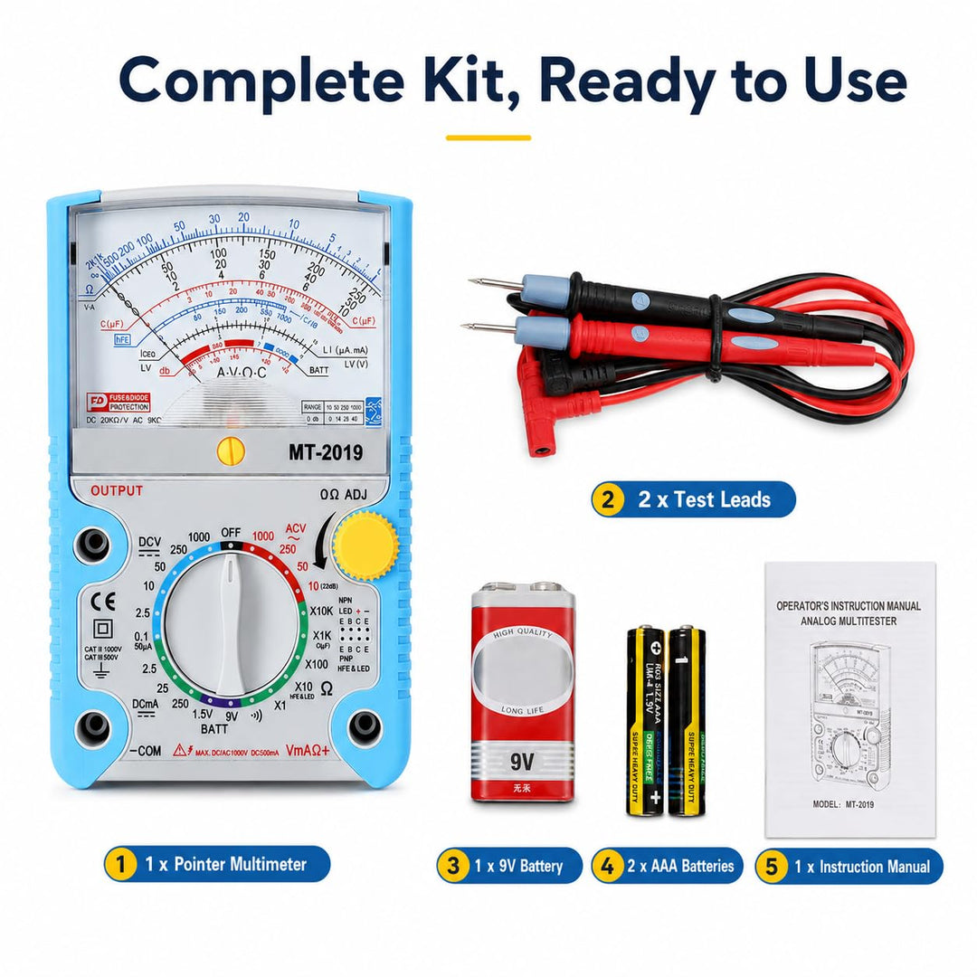 Analoges Multimeter, Voltmeter, Amperemeter, Zeiger-Multimeter-Tester, Analoges Voltmeter, Spannungs