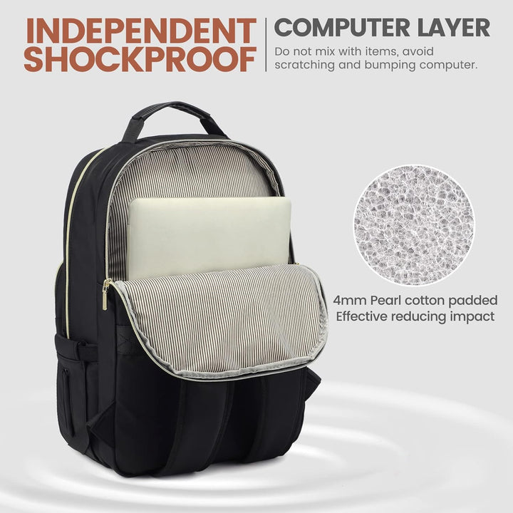 LOVEVOOK Laptop Rucksack Damen, 14 15,6 17,3 Zoll Laptoptasche Rucksack Damen Klein Wasserdicht Schu