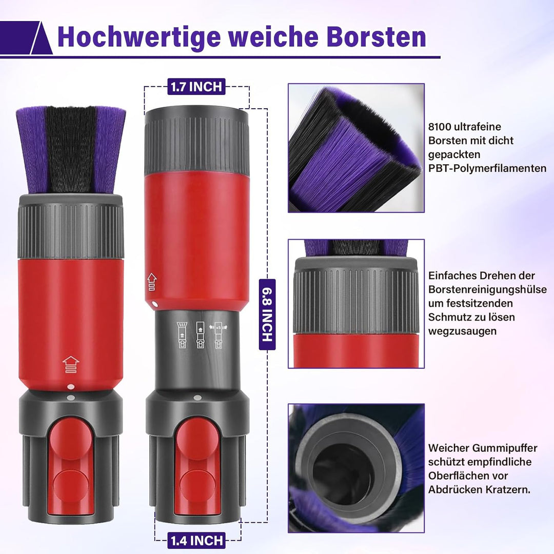 BodendüseBürste Kompatibel für Dyson V7 V8 V10 V11 V15 Staubsauger, Ersatzteil Direktantrieb Reinige