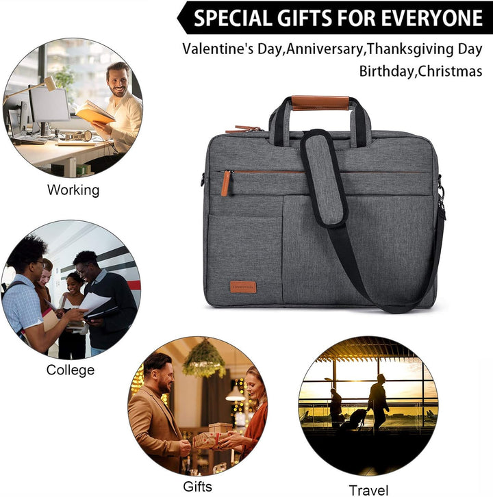 LOVEVOOK Laptop Tasche 15.6 Zoll Notebook Tasche 15.6 Zoll Wasserdicht Aktentasche Herren Schulterta