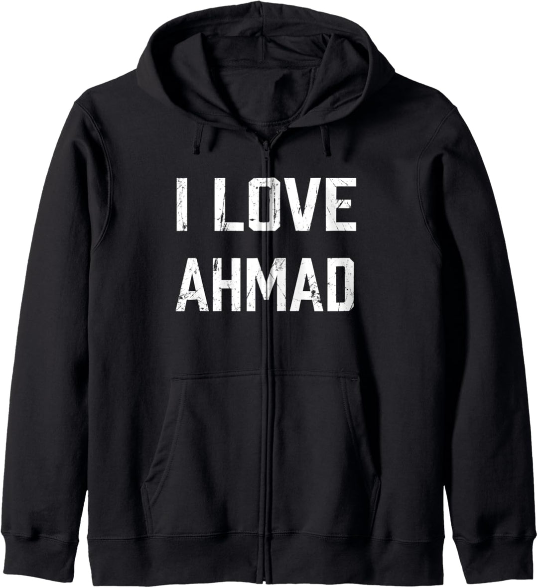 I love Ahmad Familie Sohn Tochter Junge Mädchen Baby Name Kapuzenjacke