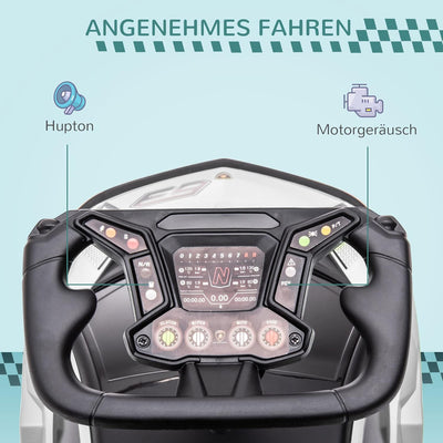 AIYAPLAY Rutschauto, Kinderfahrzeug, Rutschfahrzeug mit Stauraum, Hupe und Motorgeräusch, Kinderauto