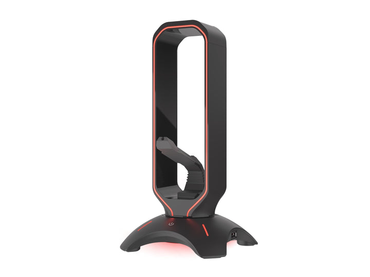 Genesis RGB Kopfhörerständer mit Mouse Bungee und USB Hub, Gaming Headset Halter mit 2X USB 2.0, Kab