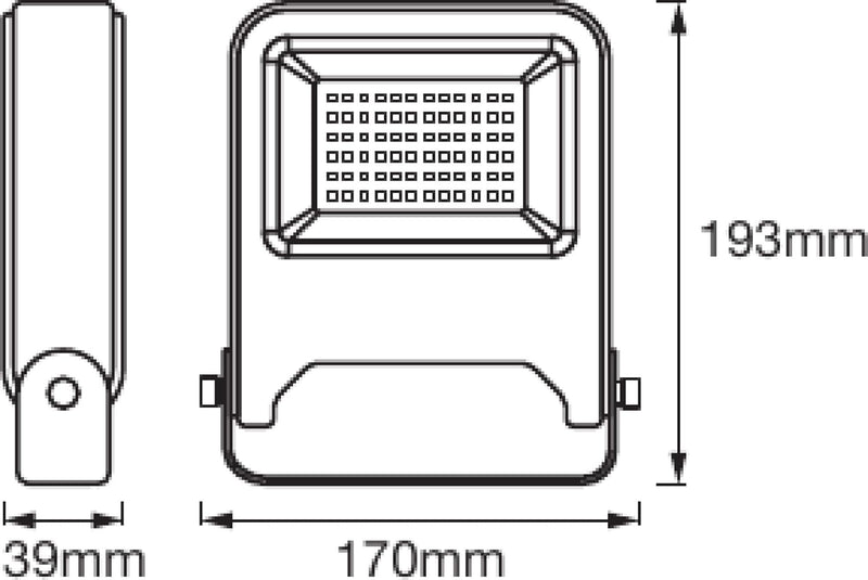 LEDVANCE LED Fluter, Leuchte für Aussenanwendungen, Warmweiss, 163,0 mm x 186,0 mm x 34,0 mm, ENDURA