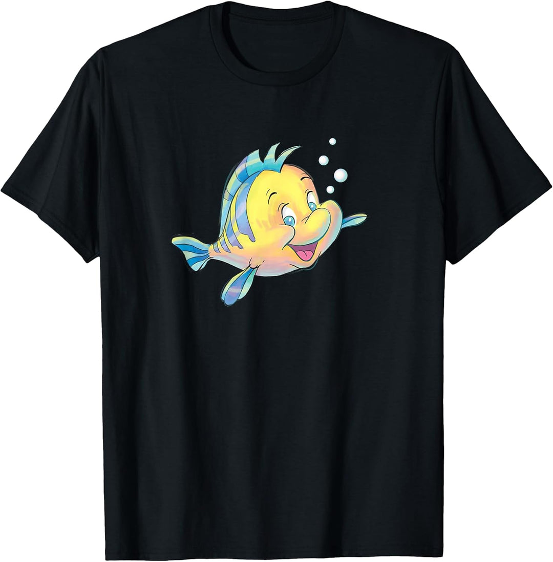 Disney The Little Mermaid Flounder Bubbles T-Shirt