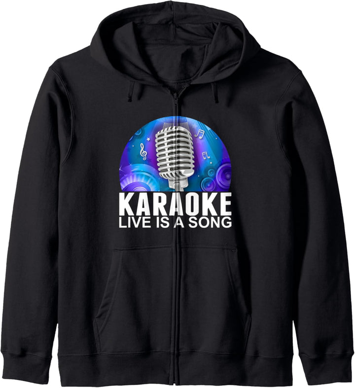 Karaoke Singen Playback Instrumental Musiker Kapuzenjacke