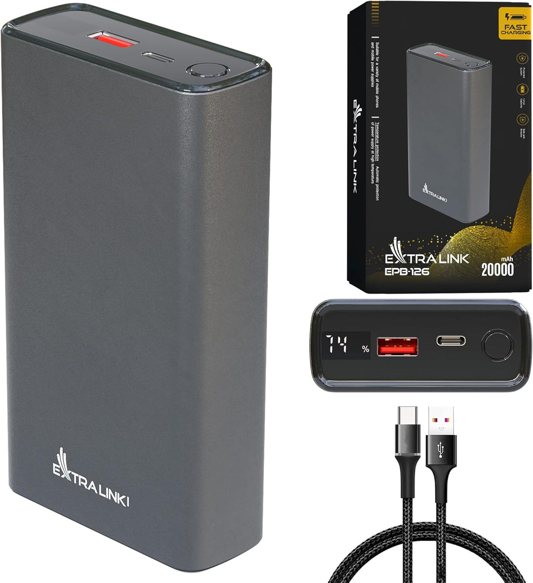 Powerbank 20000mAh Powerbank Schnellladefunktion bis zu 45W PD Power Bank USB C 20000mAh Robustes Ge