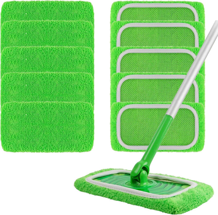 10 Stück für Swiffer Bodentücher Tücher Mikrofaser Set, Waschbare Mikrofaser Bodentücher,Feucht- und