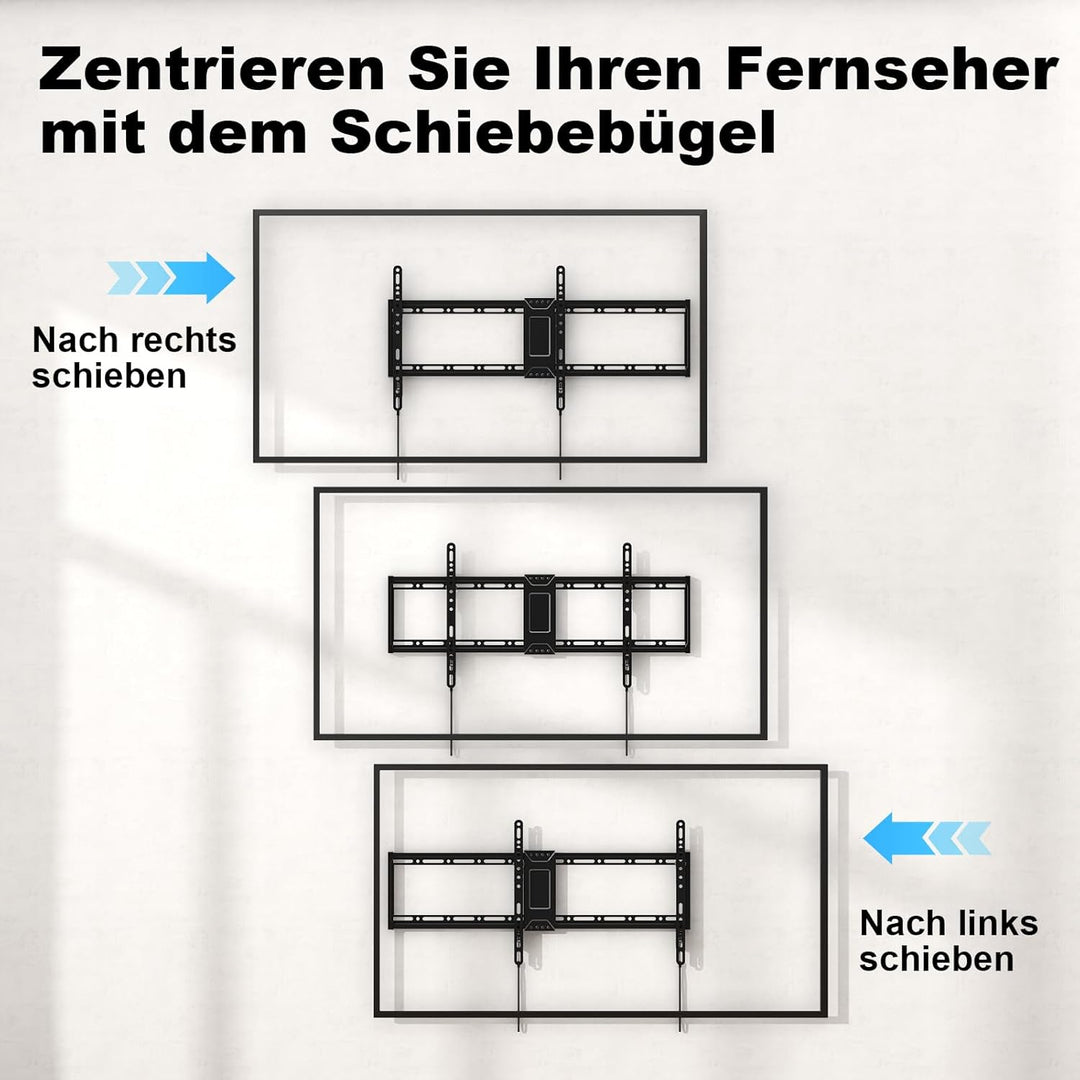 Universal TV-Wandhalterung 43-95 Zoll Feste - Flache TV Halterung bis 75kg, VESA 800x400 kompatibel,