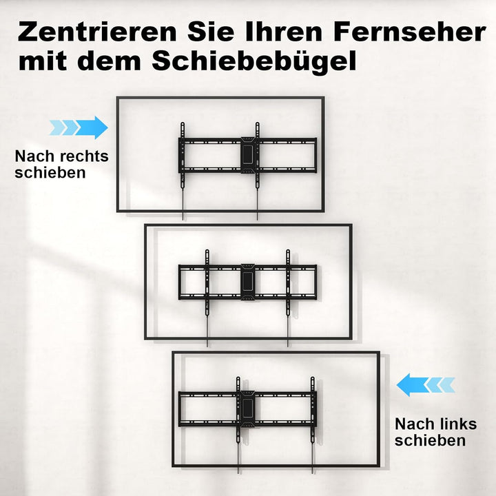 Universal TV-Wandhalterung 43-95 Zoll Feste - Flache TV Halterung bis 75kg, VESA 800x400 kompatibel,