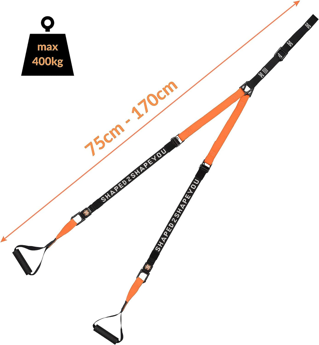 Septagon Sports® Premium Sling Trainer Set V.2021 Suspension Trainer mit Handtuch, Rucksackbeutel un