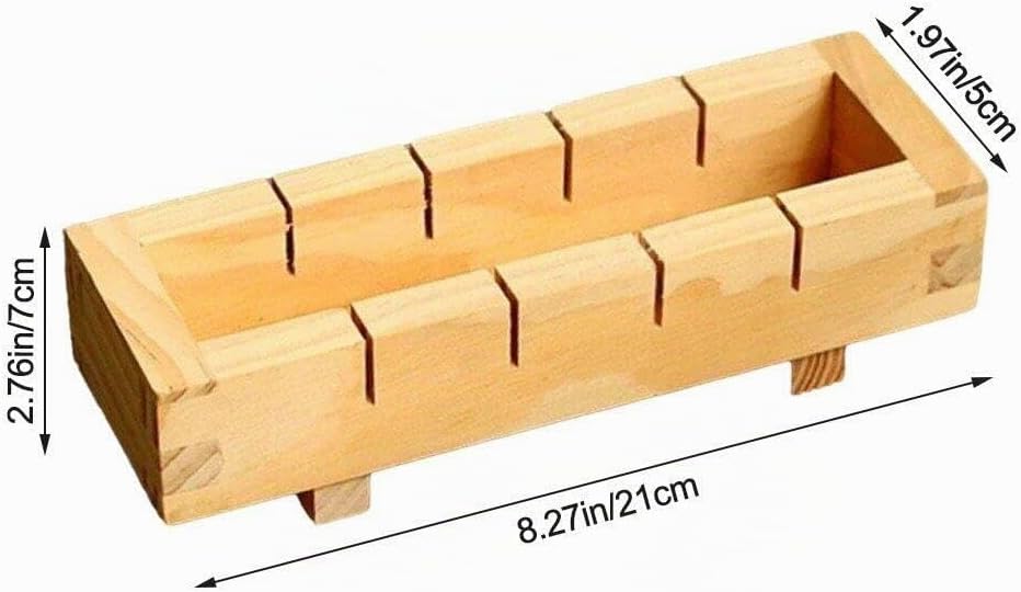 Generic Holz Rechteckige Sushi Presse Form Box Sushi Maker Reis Form DIY Sushi Reis Roller Formen Su