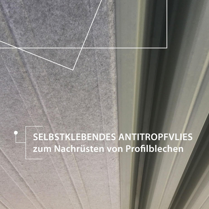 Selbstklebendes Antikondensvlies - 40m Länge - Perfekt für Trapezbleche. Effektiver Feuchtigkeitssch