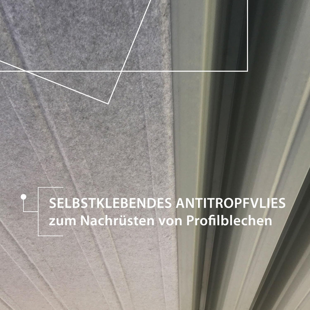 Premium Antikondensvlies für Trapezbleche 50 m - Effektiver Schutz gegen Kondensation - Verhindert S