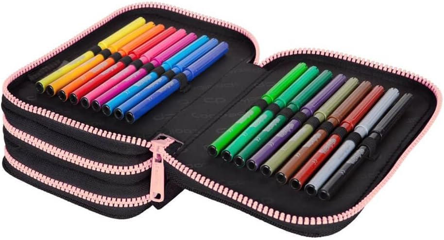 CoolPack XXL Federtasche, federmäppchen Junge, Federmappe Federmäppchen gross 44-teilig mit Aufnäher