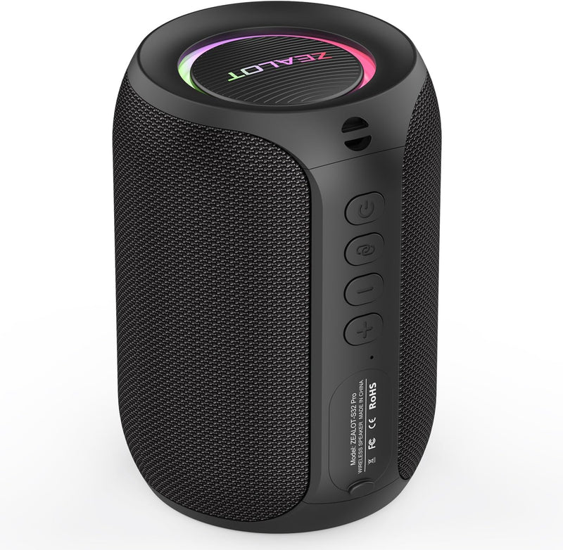 ZEALOT Bluetooth Lautsprecher,Musikbox Bluetooth mit USB/TF Karte/AUX,Bluetooth Box mit IPX5 Wasserd