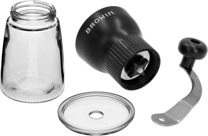 BROWIN® Manuelle Kaffeemühle mit Keramikmahlwerk 320500 | Handkaffeemühle mit Einstellbaren | Handmü