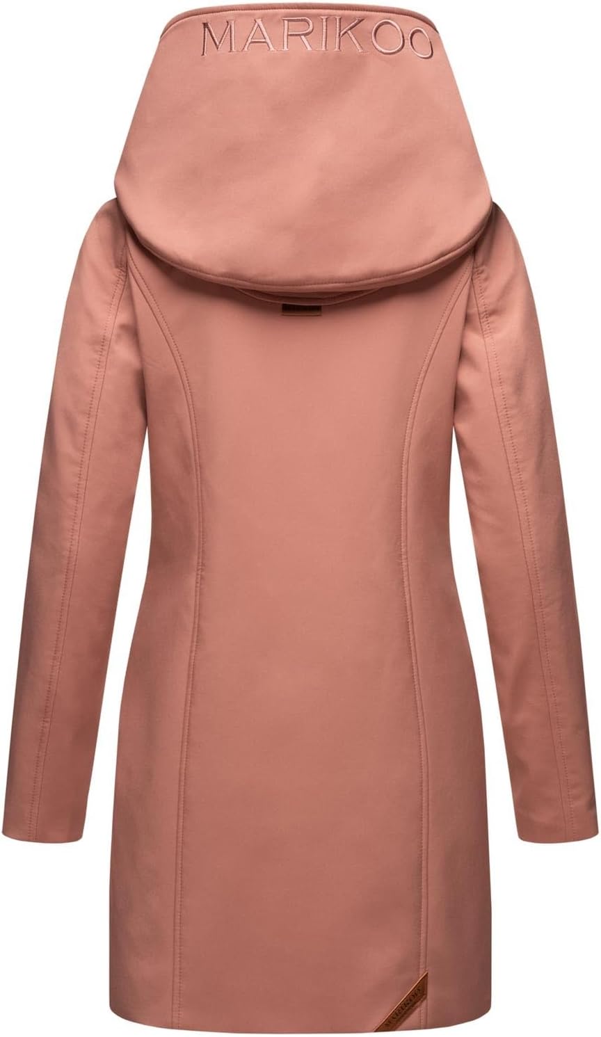 MARIKOO Damen Softshell Jacke Winterjacke wasserabweisend Outdoor lang B856 XS Terracotta, XS Terrac