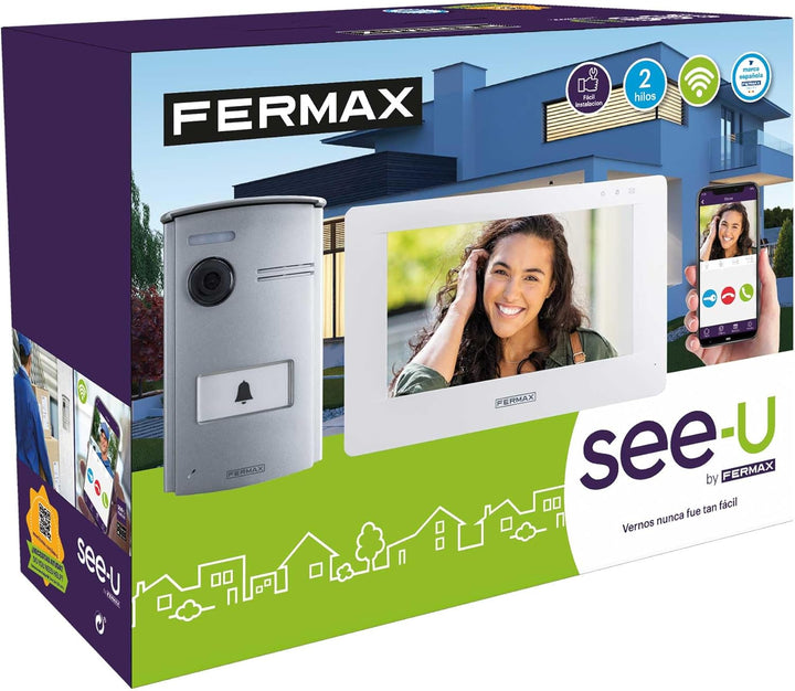 Fermax F1393 Video-Türsprechanlage, 7 Zoll (17,8 cm), WLAN-Touchscreen, SEE-U mit Anrufumleitung zum