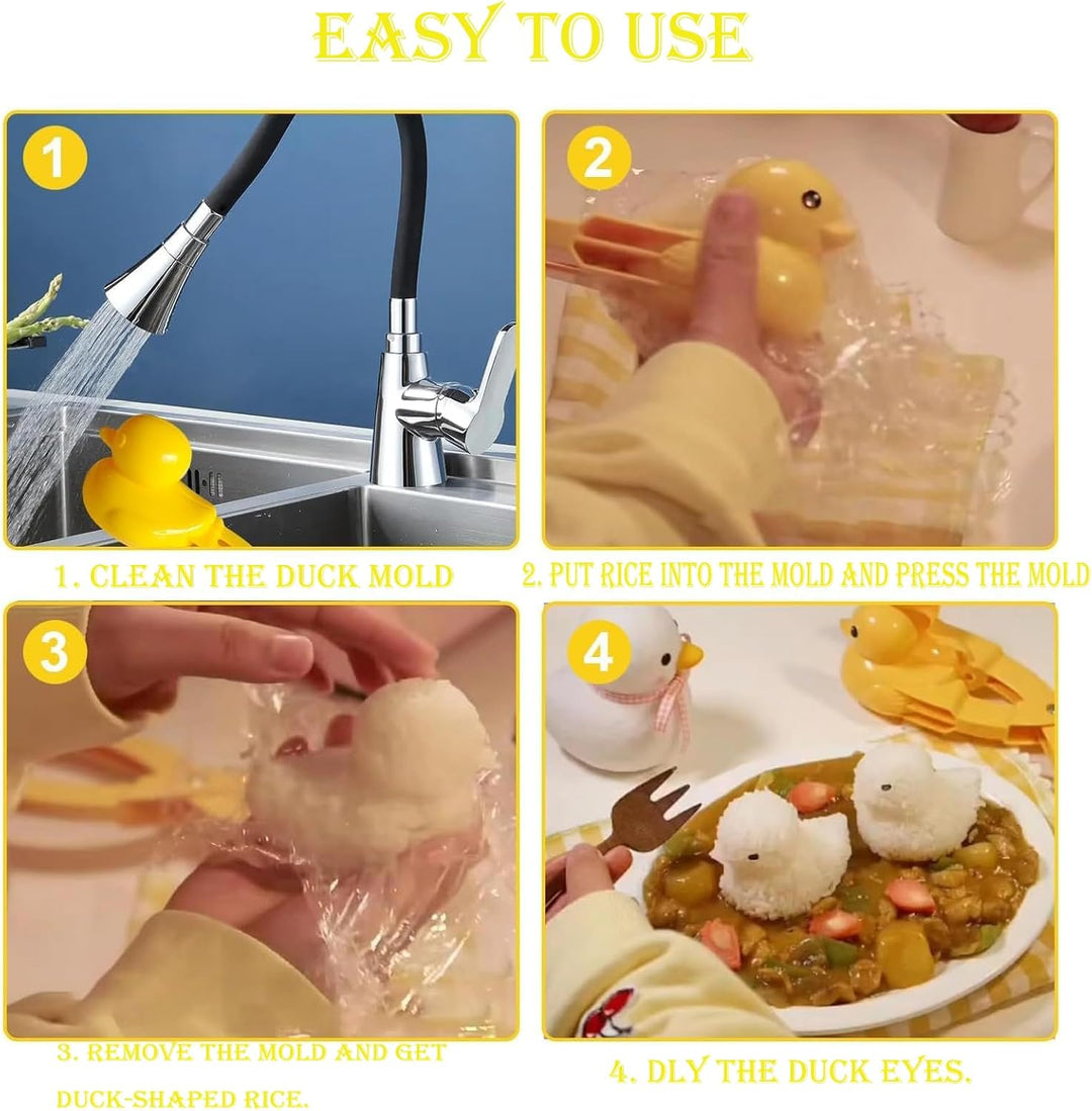 4 Stück Bento Zubehör - Rice Ball und Sushi Formen mit Animal Shapes DIY Tool