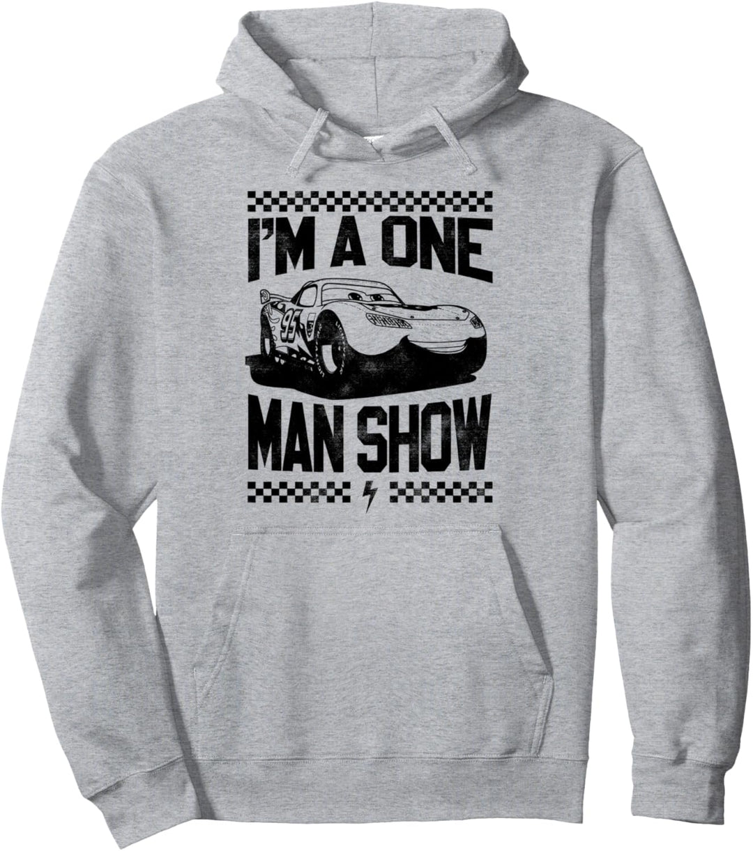 Disney Pixar Cars Lightning McQueen One Man Show Pullover Hoodie