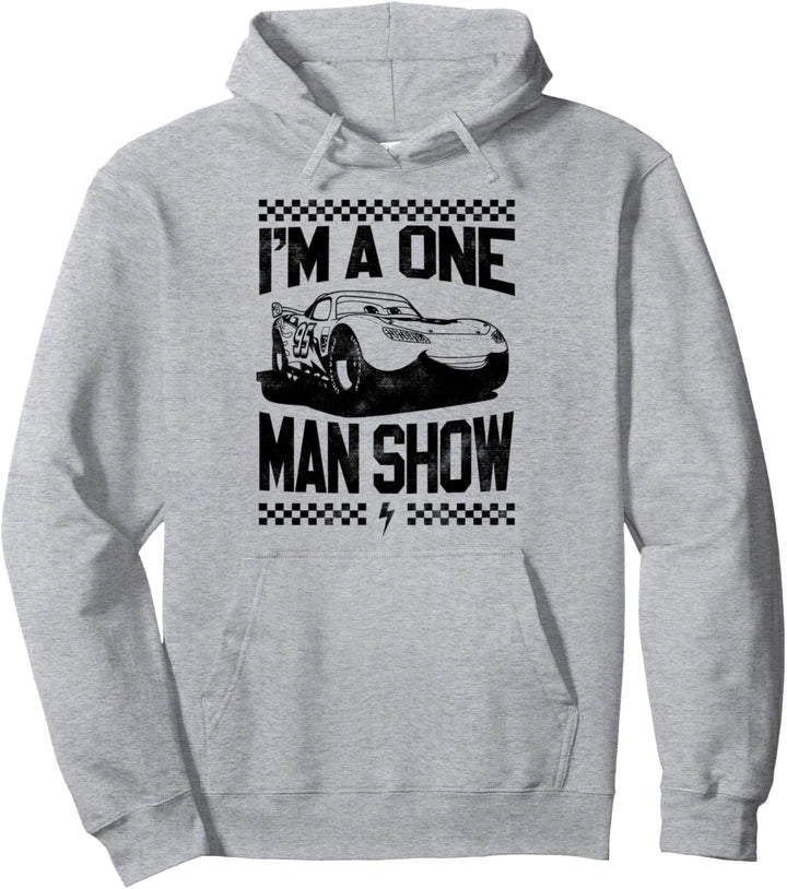 Disney Pixar Cars Lightning McQueen One Man Show Pullover Hoodie