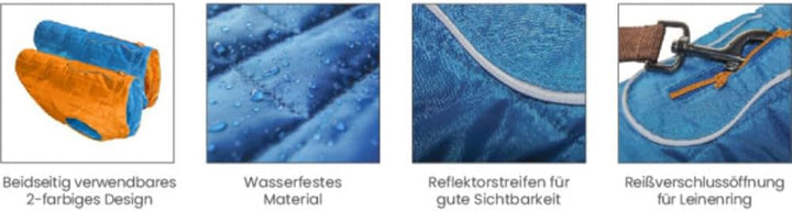 Kurgo Loft Hundejacke, Mit Hundegeschirr kombinierbar, Wasserdicht und reflektierend, Ideal für den