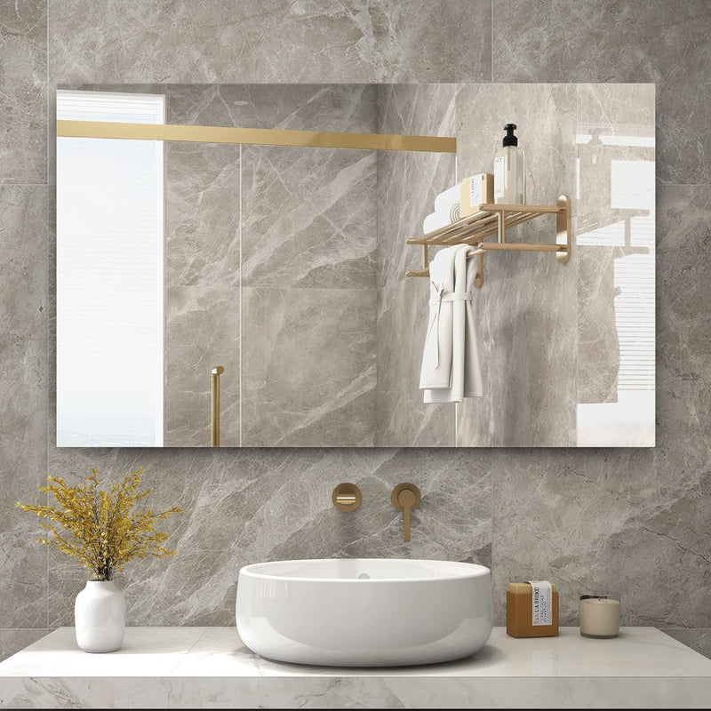 Infrarotheizung Spiegel 580 Watt - Spiegelheizung Infrarot - Badspiegel 100x60 CM - Badezimmerspiege