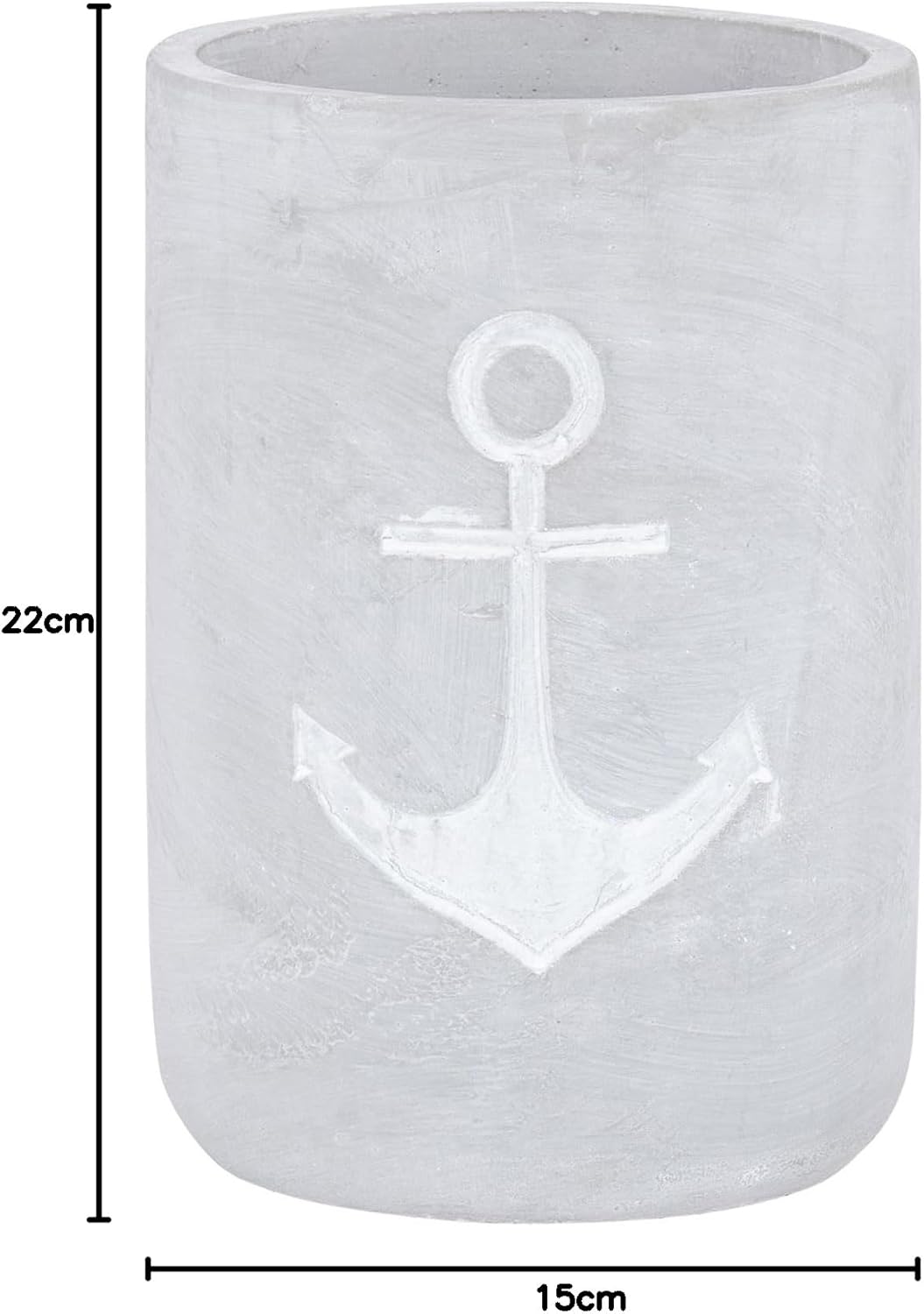 Weinkühler Beton Grau H22cm Flaschenkühler Sektkühler Anker Maritim Tischdeko Tischdeko Variante 1,