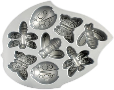 Nordic Ware - 53037 Backform Glückskäfer - Schmetterling - Marienkäfer - Biene - Libelle - Aluminium