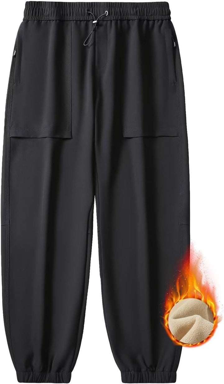 FLYGAGA Damen Wanderhose Wasserdicht Softshellhose Jogginghose Fleece Gefüttert Warm Winddicht Winte