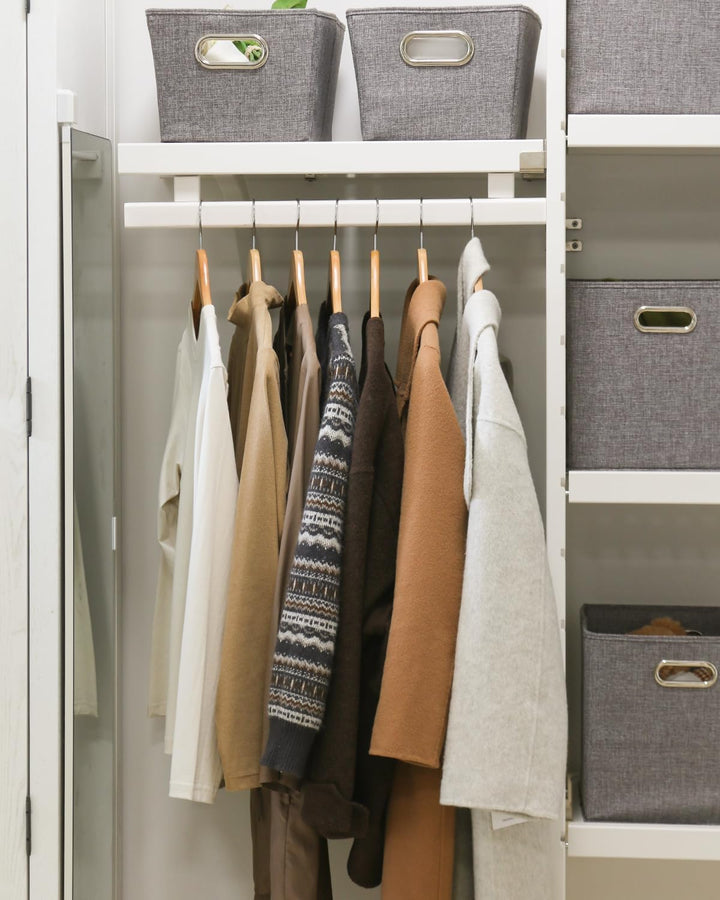 Hangerman Kleiderbügel Holz 20er Set, Massivholz Kleiderbügel mit rutschfestem Hosensteg, Einkerbung