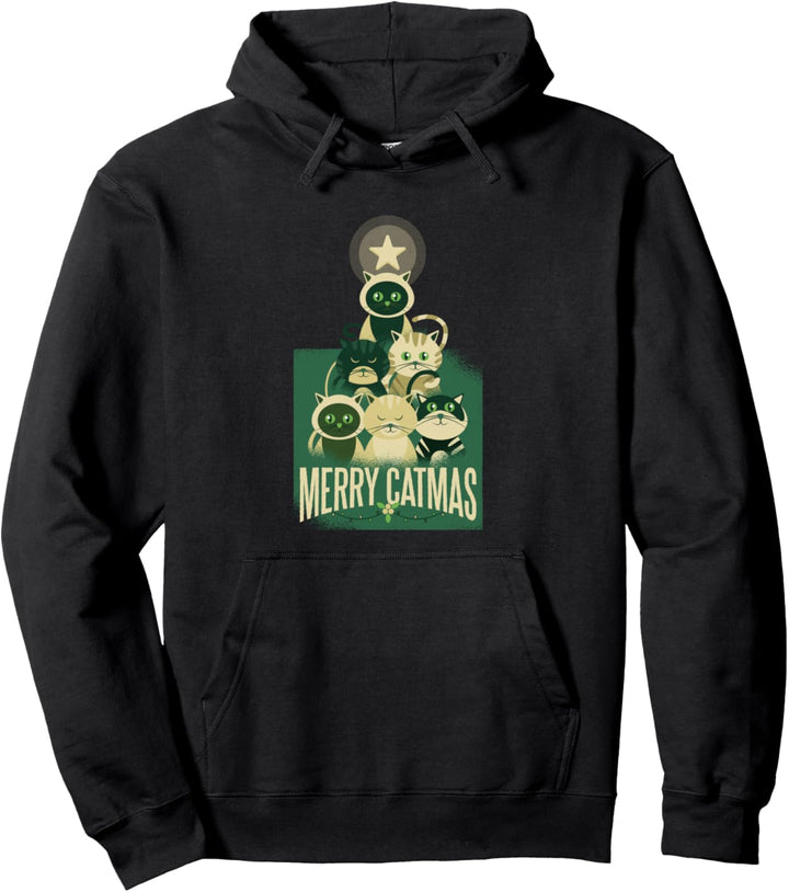 MERRY CATMAS Weihnachtsbaum für Katzen Meme Pullover Hoodie