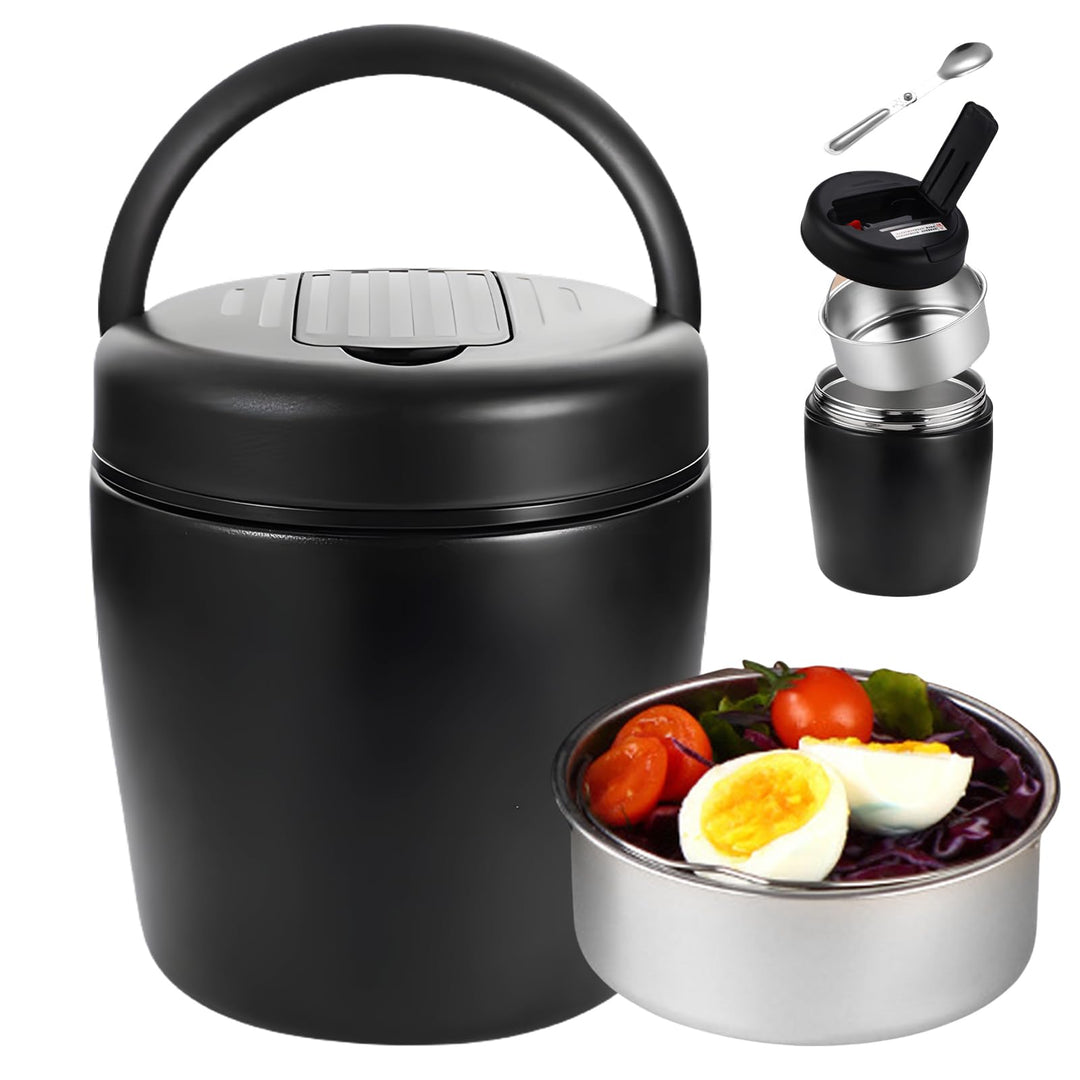 Thermobehälter für Essen gross 1.5L Edelstahl Warmhaltebehälter, Warmhaltebehälter Essen Edelstahl T