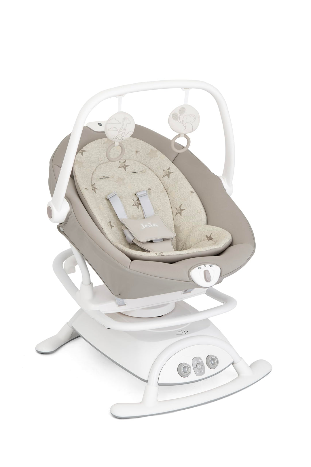 Joie sansa™ 2in1 Babywippe – Abnehmbarer Sitz mit Multi-Motion-Schaukelfunktion, 3 Liegepositionen,