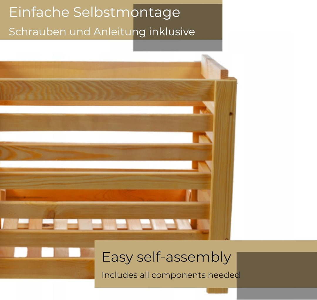 Kartoffelkiste 60x40x40 cm Kartoffel Aufbewahrungsbox Holz Zwiebel Obstkiste Gemüse Aufbewahrung Hol
