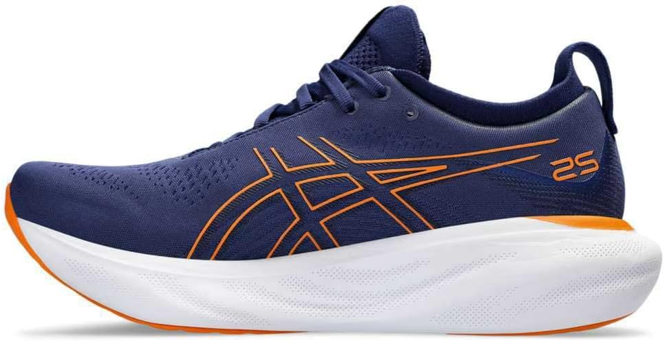 ASICS Nimbus 25 Strassenlaufschuhe für Männer Grün Fluoreszierend 42 EU Blau Weiss, 42 EU Blau Weiss